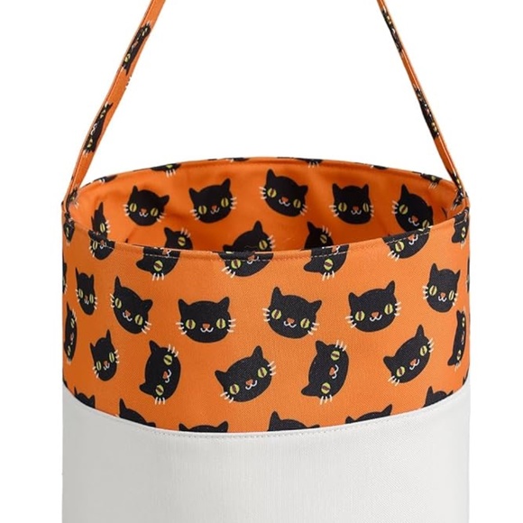 Halloween Trick or Treat Bag, Reversible Canvas Bucket Tote Bag, Multipurpose - Picture 1 of 10